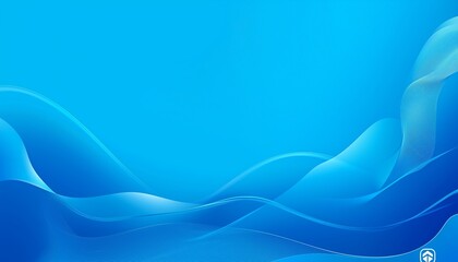 Fototapeta premium Abstract Blue Wave Background with Smooth Gradient and Flowing Lines Isolated 