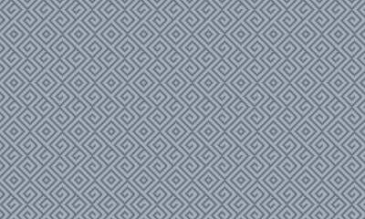 Seamless African Geometric Pattern with Traditional Pixel Spiral Motif