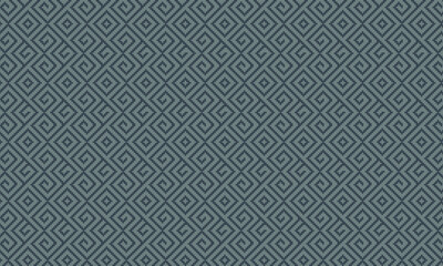 Seamless African Geometric Pattern with Traditional Pixel Spiral Motif