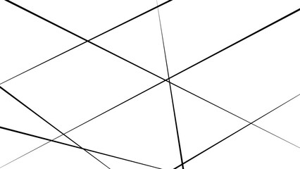 Abstract white background with random black lines, Abstract lines in black and white tone of many squares and rectangle shapes on white background.