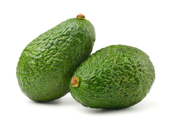 Fresh avocado isolated on white.
