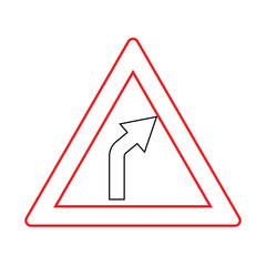 Triangle of Traffic Sign Curve
