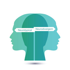 Neurotypical and neurodivergent human