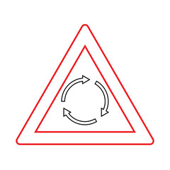 Triangle of Traffic Sign Roundabout