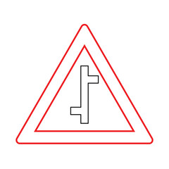 Triangle of Traffic Sign Staggered Road