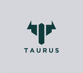 Modern, unique and clean Taurus logo, vector