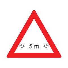 Triangle of Traffic Sign Limited Width