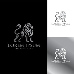 modern and creative lion logo Vector Template Illustration design