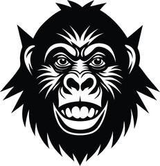Fototapeta premium monkey king head vector