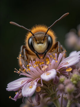 There are 40 species of bees worldwide but the western honey bee is most widely farmed It has been kept by humans for thousands of years It has a pair of reniform compound eyes and geniculate antennae