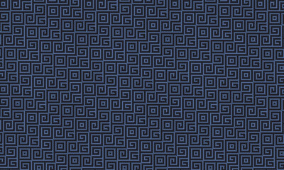 Seamless African Geometric Pattern with Traditional Pixel Spiral Motif