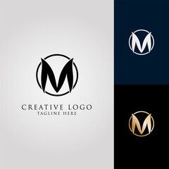 Creative letter M logo vector design