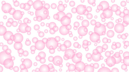 Seamless pattern with pink drops. Pink water background. Magic water drops wallpaper.