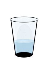 glass of water on white