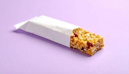 Granola bar in wrapper