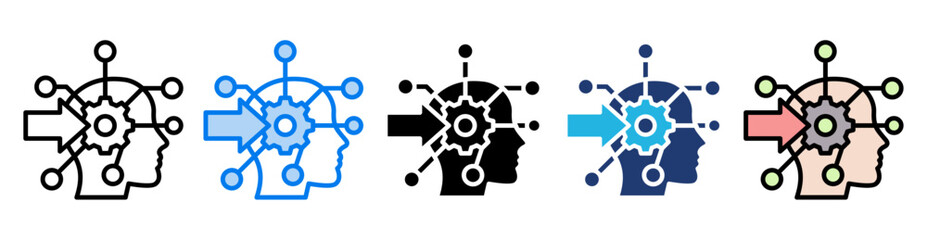 Perception icon set multiple style collection