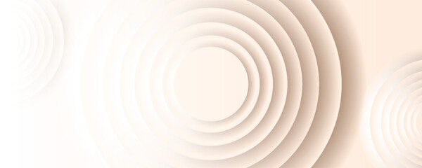 Abstract Beige Background with Concentric Circles and a Minimalist Design eps10