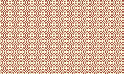 Seamless African Pixel Pattern with Geometric Diamond Motif Design