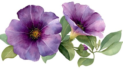 Naklejka premium violet flower isolated on white background