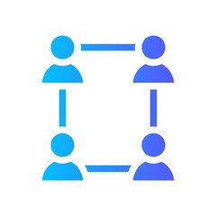 social network gradient icon