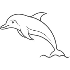 Obraz premium a cute dolphin jumping out of the water 