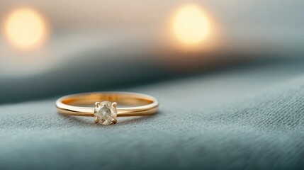 Engagement ring display romantic setting jewelry photography soft focus background close-up love symbolism