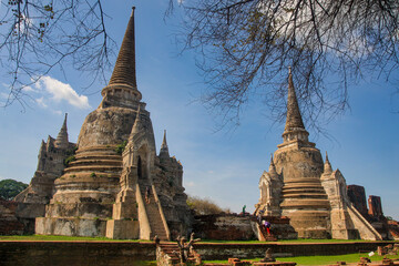 Wat Phra Si Sanphet (Holy Temple) - the most sacred temple in the former Royal Palace in the...