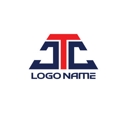 Geometric JTC Letter Logo Design
