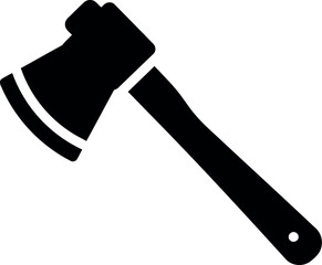 Black axe silhouette icon
