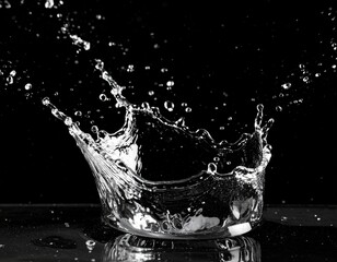 Frozen Splash: Water Explosion Stopped in Mid-Air