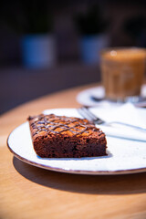 chocolate cake on a plate