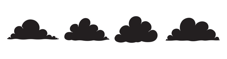  cloud vector set. vector illustration EPS 10.