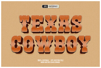 TEXT EFFECT TEXAS COWBOY