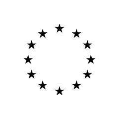 European Union stars black and white