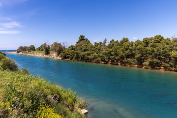 Where the land opens up – canal and sea at Nea Potidea