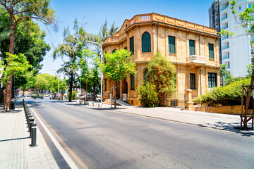 Hellenic College of Music. Greek School of Music in Nicosia. Beautiful restored building from the outside.