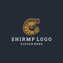 Shirmp logo vector icon illustration