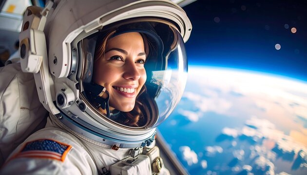 Astronaut smiling in space (1)