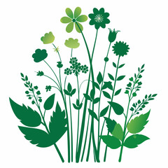 vector illustration of a green plant