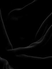 A moody black velvet texture background with luxury feel