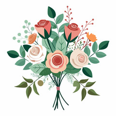 red roses on a white background