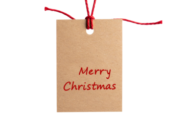 Kraft Paper Christmas Gift Tag with Red String