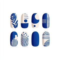 Nail art decals minimalist style beauty illustration