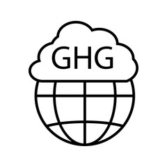 GHG icons, greenhouse gas emission
