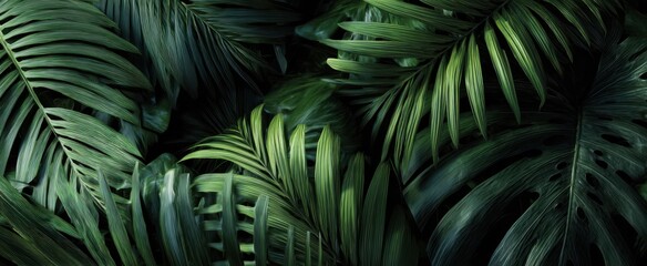 The Abundance of Lush Green Tropical Leaves in a Natural Setting