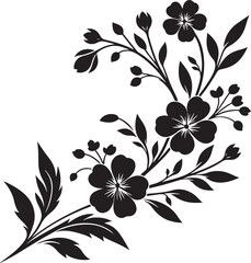 A seamless black and white floral pattern with intricate flower, leaf, and swirl elements for elegant vector art, perfect for wallpaper or tattoo designs