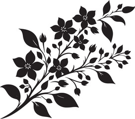 A seamless black and white floral pattern with intricate flower, leaf, and swirl elements for elegant vector art, perfect for wallpaper or tattoo designs