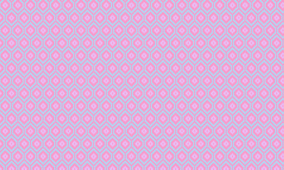 Seamless African Pixel Pattern with Hexagonal and Diamond Tribal Motifs