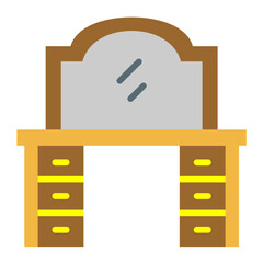 Dressing Table Vector Design Icon Style