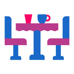 Dining Table Vector Design Icon Style